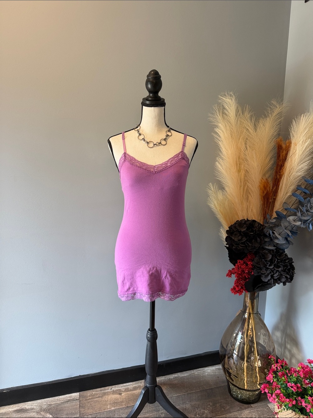 No Boundaries Lavender Lace-Trim Camisole